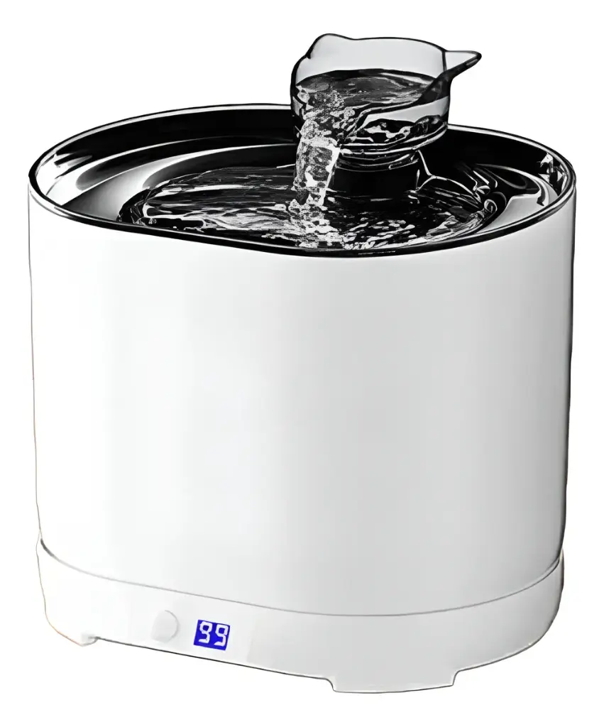 Fuente De Agua Para Mascotas Gatos Silencioso Automatico Color Transparente oscuro