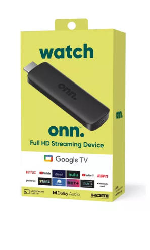 Onn 2k Full Hd streaming Google TV Color Negro Tipo de control remoto De voz