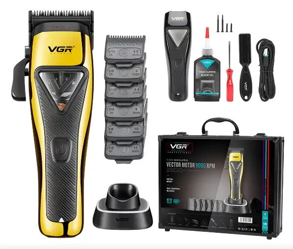 Máquina Cortar Pelo Profesional Vgr V-015 Motor Vector 9000 