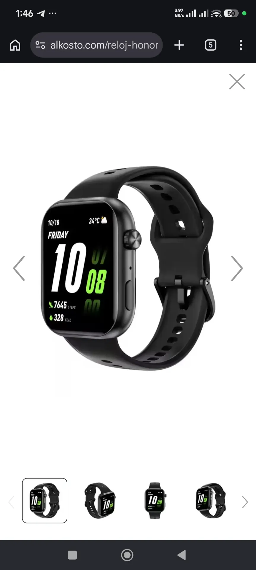 Reloj HONOR Watch Choice 2i 46,4 mm Negro