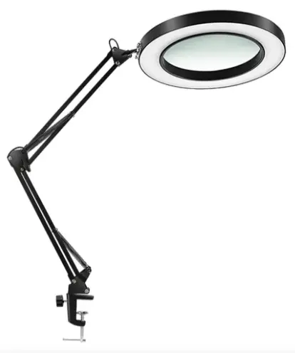 Lámpara De Lupa 5x Lámpara De Aumento De Brazo Oscilante
