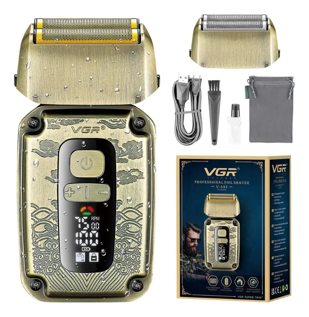 Shaver Afeitadora Wmark Ng-938 Dos Cabezales 8000rpm Negro 110/220v