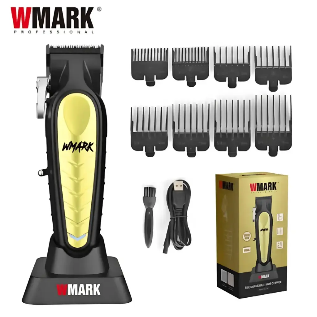 Maquina Cortadora De Cabello WMARK NG-138 Color Negra Con Dorado