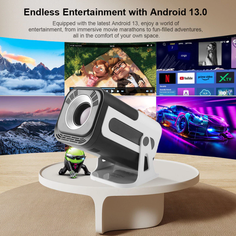 Proyector Jy320 portátil con Wifi Y bluetooth-720p 4k Hdmi Tv Android