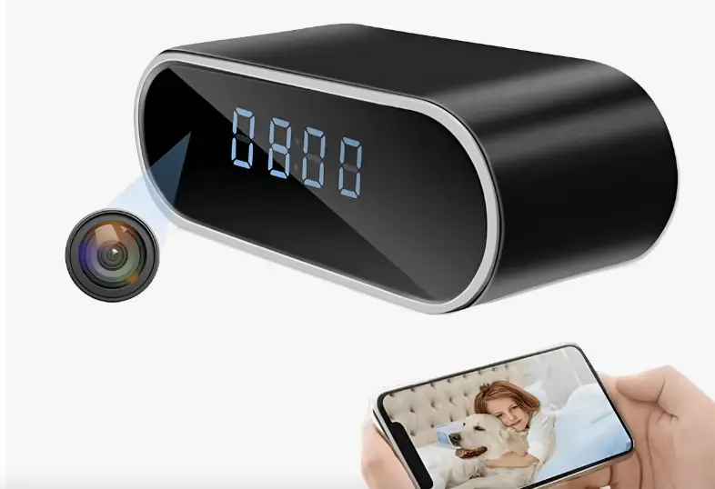 Camara Tipo Reloj De Mesa Wifi Sensor Movimiento Hd 1080p