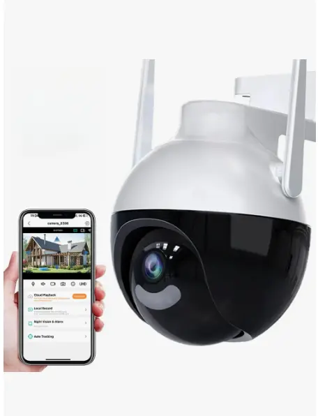 Cámara V380Pro Ip Ptz 4k De 8mp, Videocámara De Seguridad Icsee