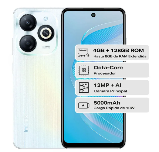 Celular Infinix Smart 10 DS 256GB 4+4GB RAM