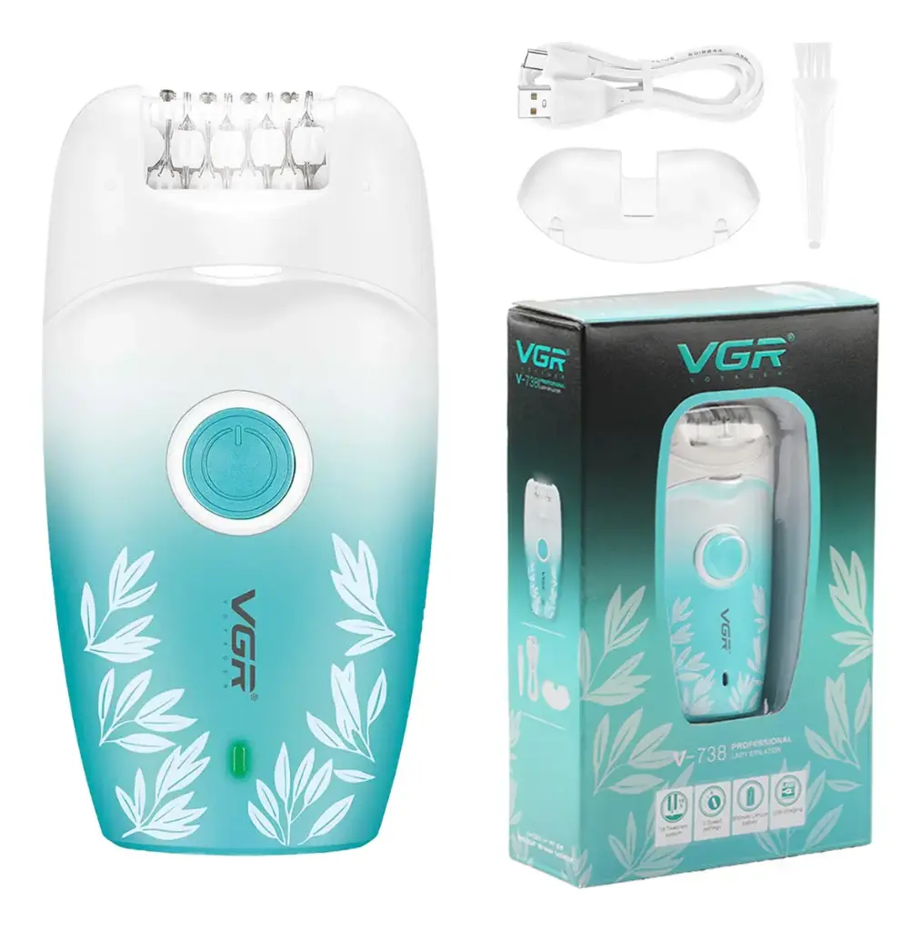 Depiladora Corporal Femenina VGR V-738 2 Velocidades Luz Usb