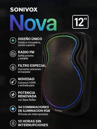 Parlante Sonivox 12" Nova