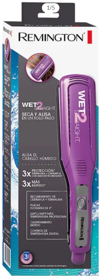 [tbh0658] Plancha Profesional Remington Wet2 Straight S8001 Placa Ancha