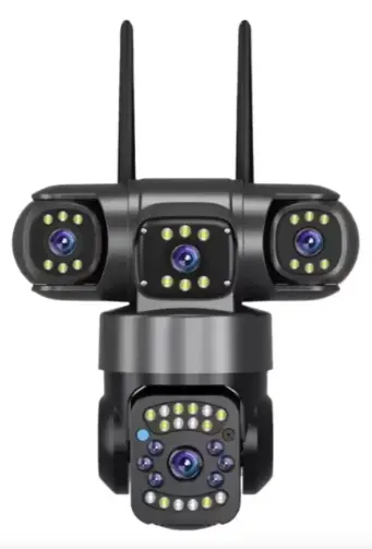 Cámara De Seguridad 3 Lentes Pulpo Wifi Exterior