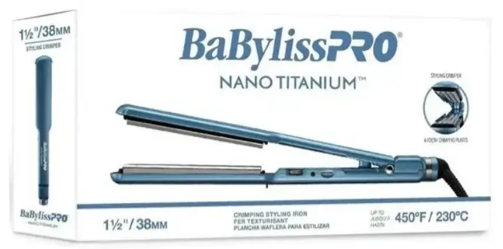 Plancha Cabello Babyliss Nano Titanium Profesional Ancha11/2 Rizadora