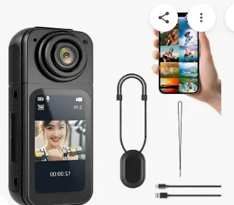 Cámara De Video Deportiva Wifi 2.7k Lente Giratorio 09678