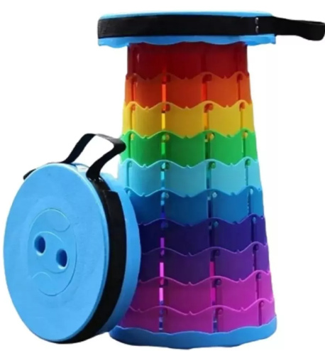 [tbh0004] Banco Plegable Colores Retráctil Telescópico Portátil 150kg