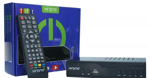 [tbh0026] Decodificador Tdt Tv Digital Hd Más Control Color Negro Krono