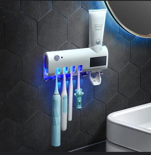 [tbh0027] Esterilizador Cepillo Dental Organizador Dispensador Crema Color Diseño