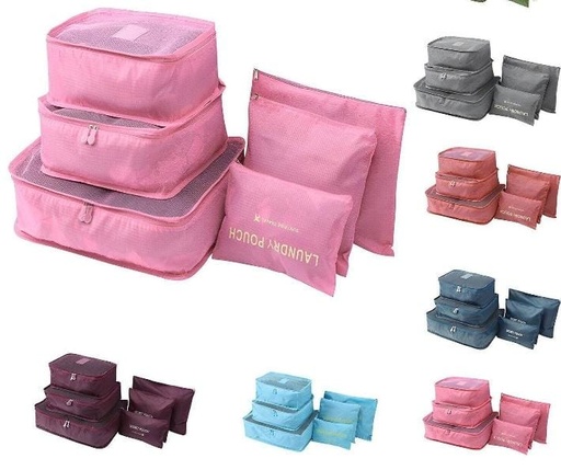 [tbh0033] Kit Organizadores De Maleta Bolsas De Viaje X8 Piezas