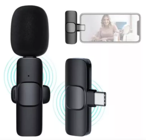 [tbh0044] Micrófono Inalámbrico 2 En 1 De Solapa Para O Tipo C K8