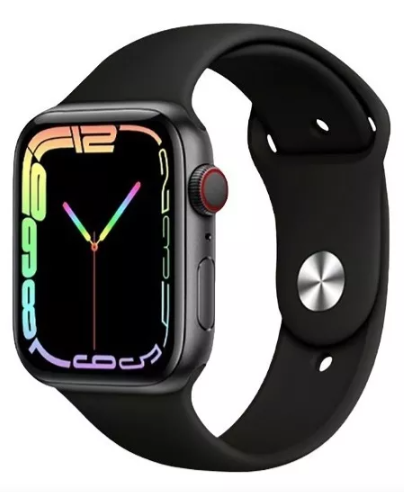 [tbh0070] Smartwatch Genérica T500 + Pro Sport caja de abs negra, malla negra de goma