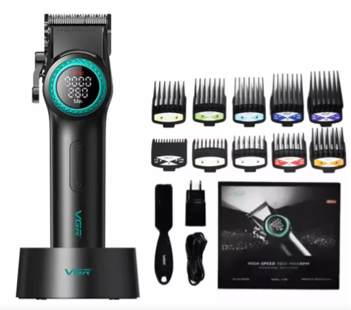 [tbh0133] VGR 001 Máquina Para Cabello Color Negro 110V