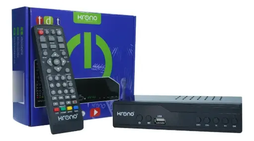 [tbh0168] Decodificador TDT Krono KR360 HD Negro con Control Remoto y HDMI 1080p