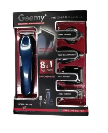 [tbh0187] Maquina Peluquera Multiusos Gemei Gm-596 8 En 1 Kit