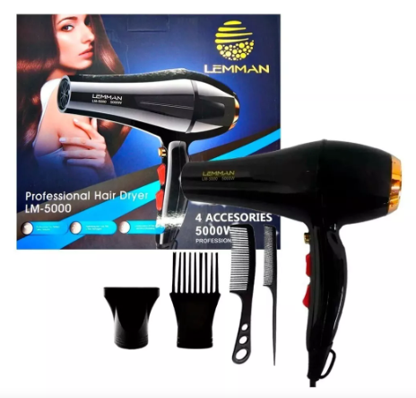[tbh0192] Secador Cabello Profesional Importado Lemman Turbo 5000w