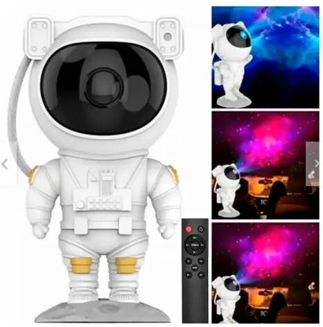 Proyector de cielo estrellado astronauta, proyector de cielo estrellado ajustable 360° con Bluetooth