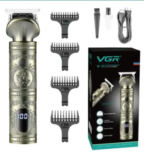 [tbh0476] Máquina Trimmer Profesional VGR V-962 Metal Usb Corta Pelo 0