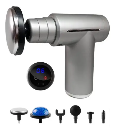 [tbh0582] Masajeador Portatil Massage Gun Ds-882 Calor Y Frio Plateado