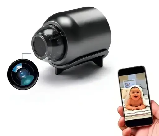 [tbh0549] Cámara De Seguridad Hd 1080p Espia Vision Nocturna Ip X5 52 Bits Color Negro