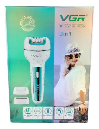 [tbh0586] Depiladora Dama Bikini Vgr 732 Verde