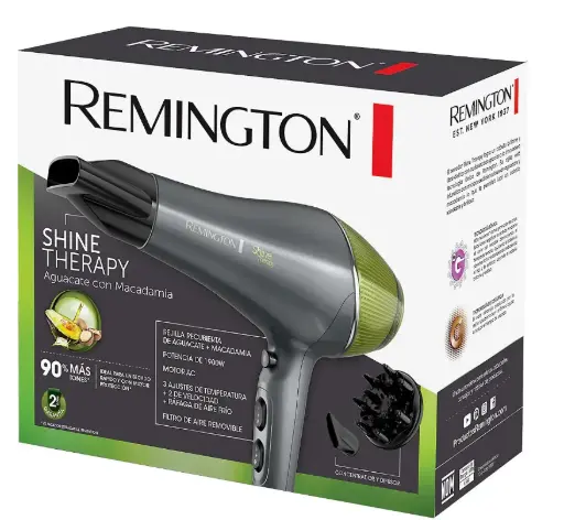 [tbh0595] Secador De Cabello Remington shine therapy aguacate con macadamia