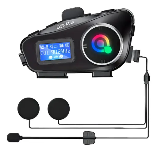 [tbh0608] Intercomunicador Para Moto Q58 Rgb Musica Bluetooth 25 Horas
