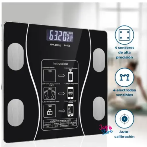 [tbh0655] Balanza pesa bluetooth inteligente recargable lemman TZ-2521