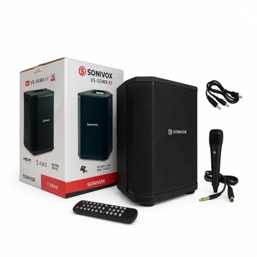 [tbh0680] Parlante Bluetooth Sonivox Con Microfono Y Control Remoto Hdmi Tws Sonido Profesional Portátil VS 104