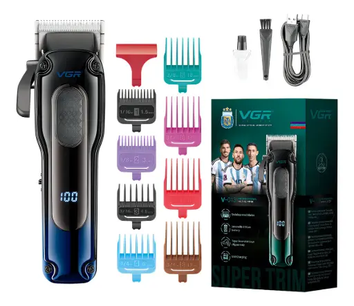 [tbh0682] Máquina Cortar Pelo Profesional Clipper Vgr V-013 Recargable Color Azul