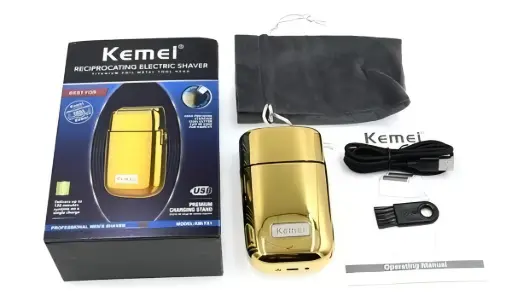 [tbh0705] Máquina afeitadora Kemei KM-TX1 dorada